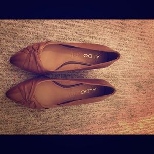 Never worn! Aldo brown leather dress shoe.